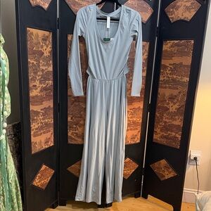 HALARA Light Gray Long sleeved jumpsuit